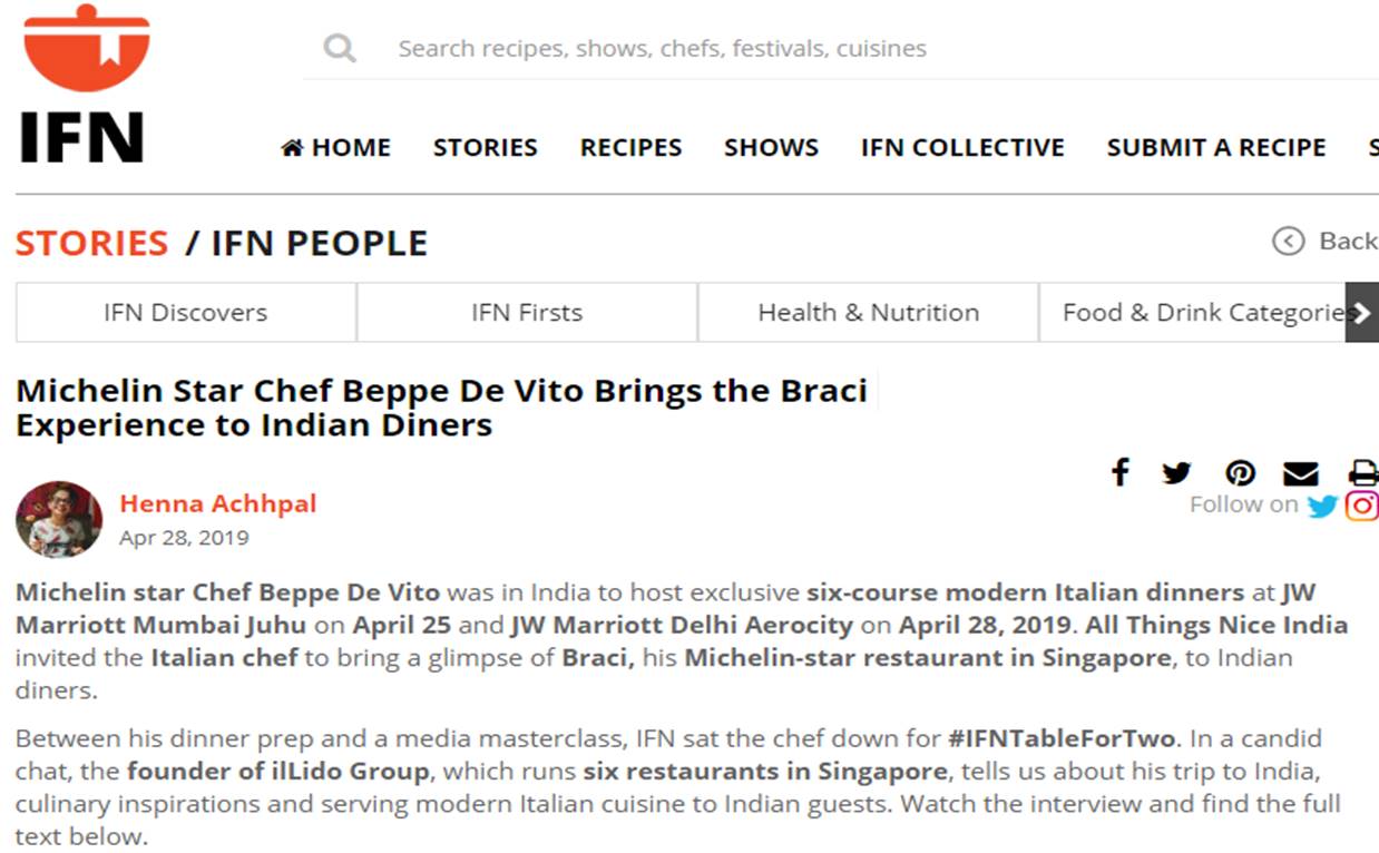 Beppe de Vito - India Food Network